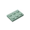 50PCS PLATE 2x3 DOTS Compatible with 3021 MOC Colors Galore Self-Locking Bricks Building Blocks Toys Accessories