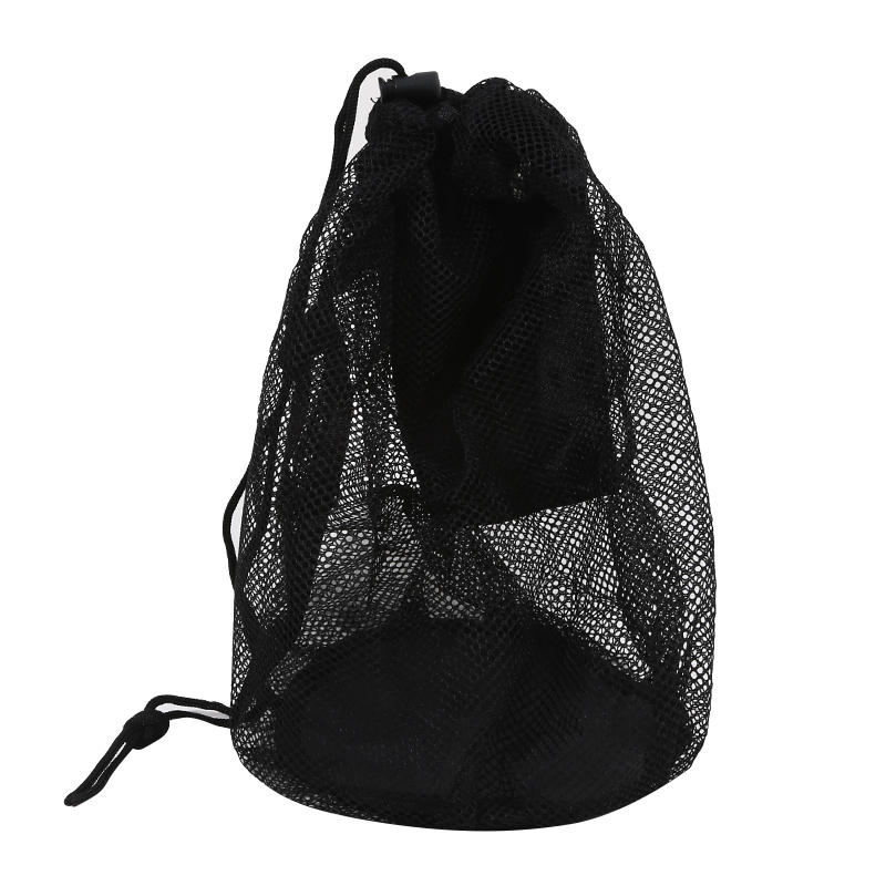 

Foldable Sports Mesh Basketball Storage Bag With Drawstring Lightweight Gym Ball Holdet Bag For Volleyball Baseball Yoga One Size чорний