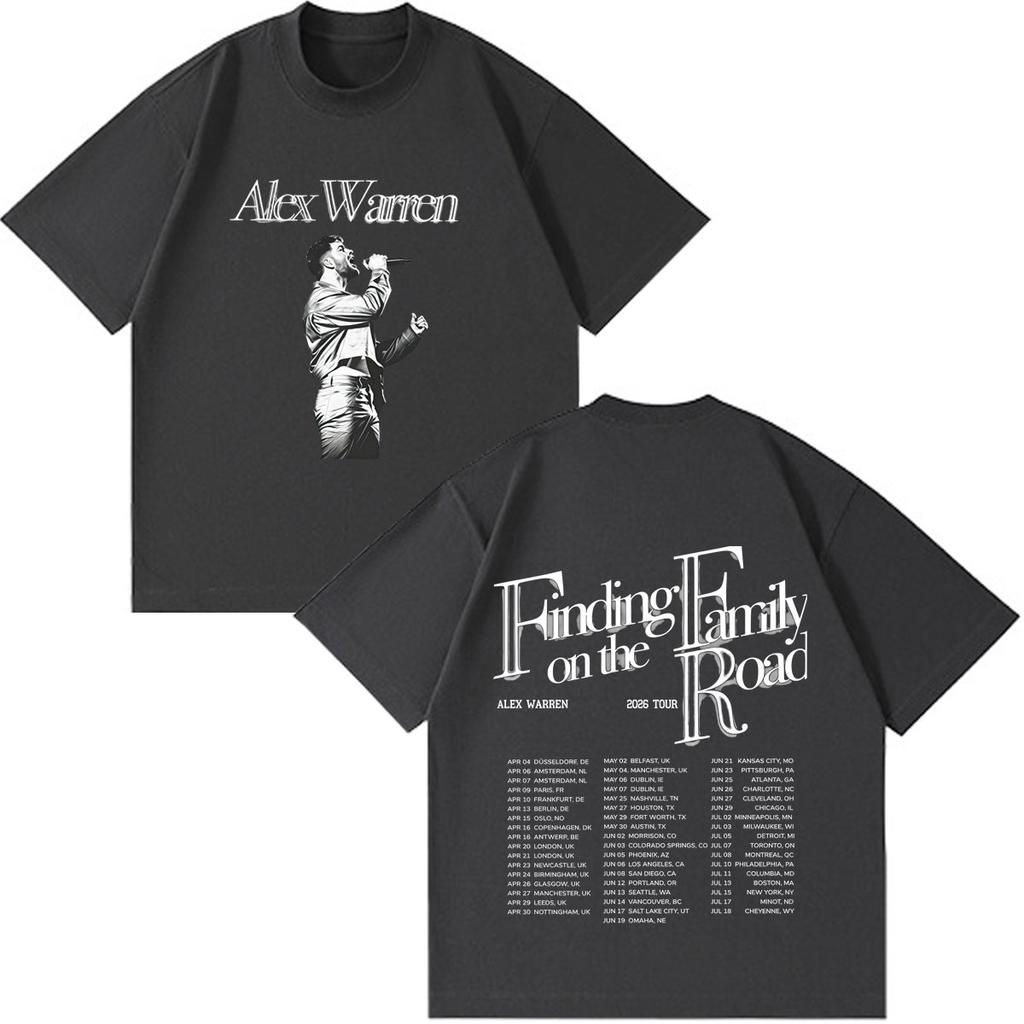 Alex Warren 2026 Tour Graphic Merch T Shirts Unisex Unisex Fashion Vintage Tshirts Short Sleeve Cotton Loose Gothic Punk T Shirts
