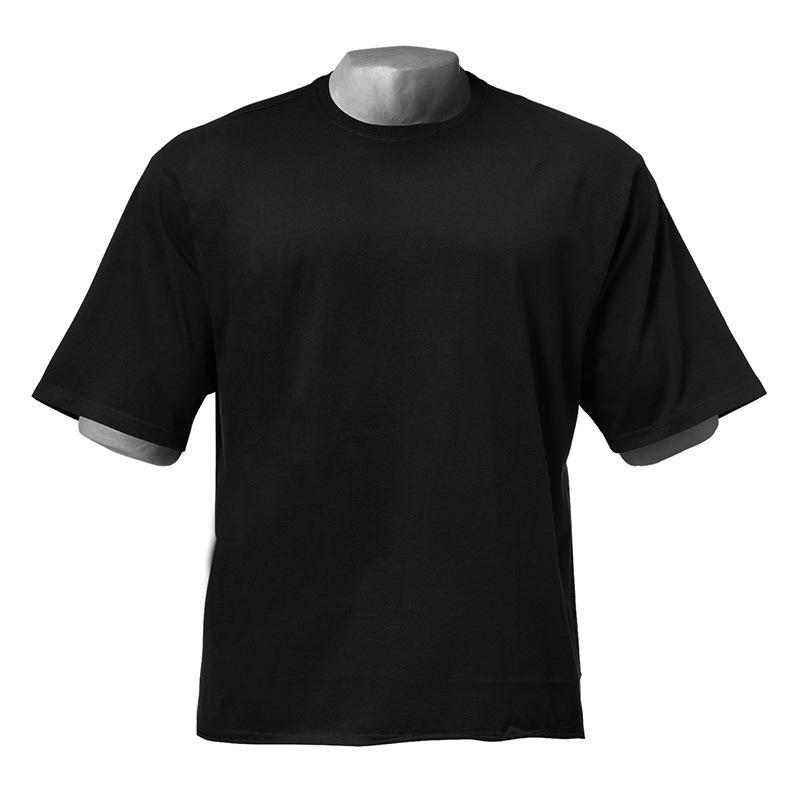 180G Pure Cotton Blank Loose Bodybuilding Fitness Sports Short-Sleeved T-Shirt Men'S Breathable Trendy Men'S Half-Sleeved Shirt