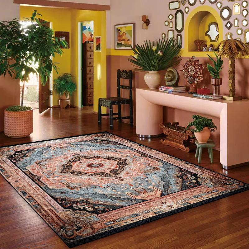 Vintage Persian Luxury Carpet Bohemian Ethnic Style Living Room Sofas Home Decorations Rugs Bedroom Bedside Custom Non-Slip Mat