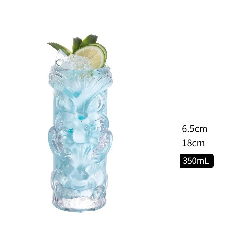 Lead-free Glass Cup Hawaii Tiki Mugs Creative Cocktail Glasses Beer Glass Martini Glasses Beverage Mugs Funny Cup Coffee Cup