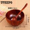 Brand Wooden Bowl Soup Rice Noodles Baby Lunch Box Kitchen Tableware