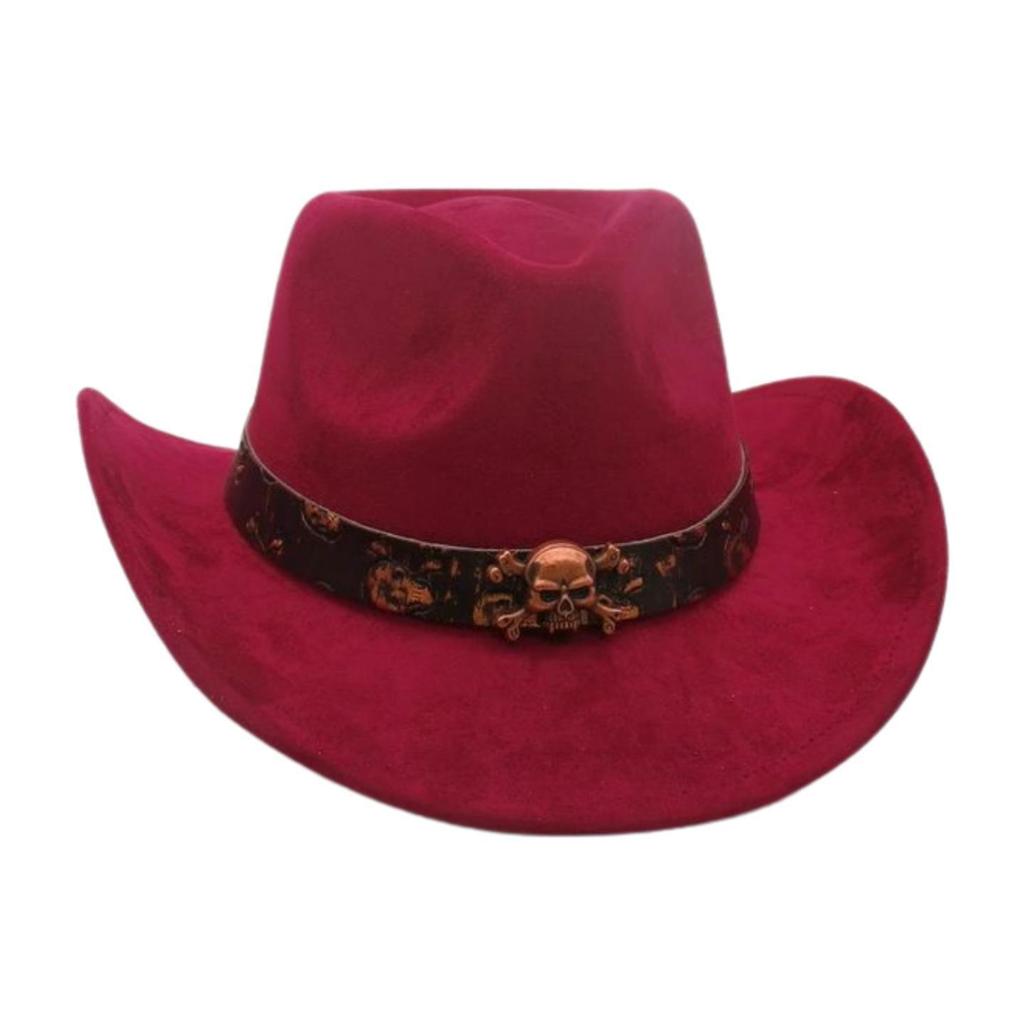 Western Cowboy Hat Performance Stage Jazz Hat Resort Style Skull Accessories Ethnic Style Top Hat