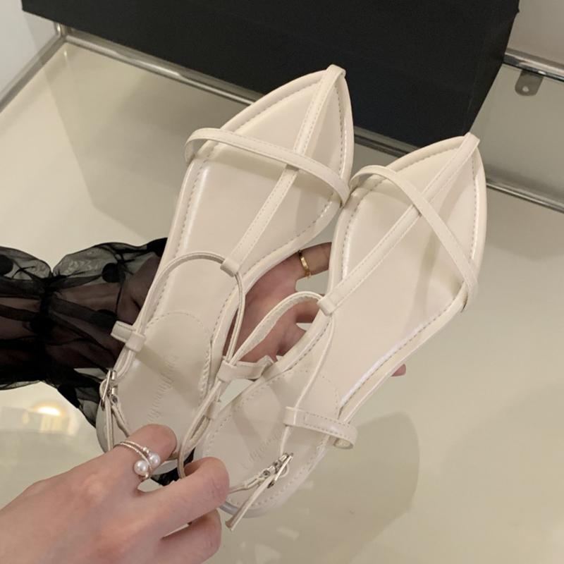 Fashion SUOJIALUN 2025 Summer New Brand Women Sandal Shoes Fashion Narrow Band Ladies Gladiator Shoes Low Wedge Heel Dress Slides Shoes