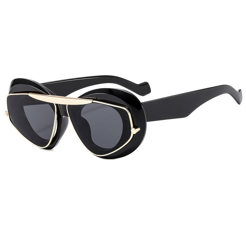

Sexy Cat Eye Punk Sunglasses Women Luxury Brand New Sports Double Frame Sun Glasses For Men Shield Eyewear Shades Uv400