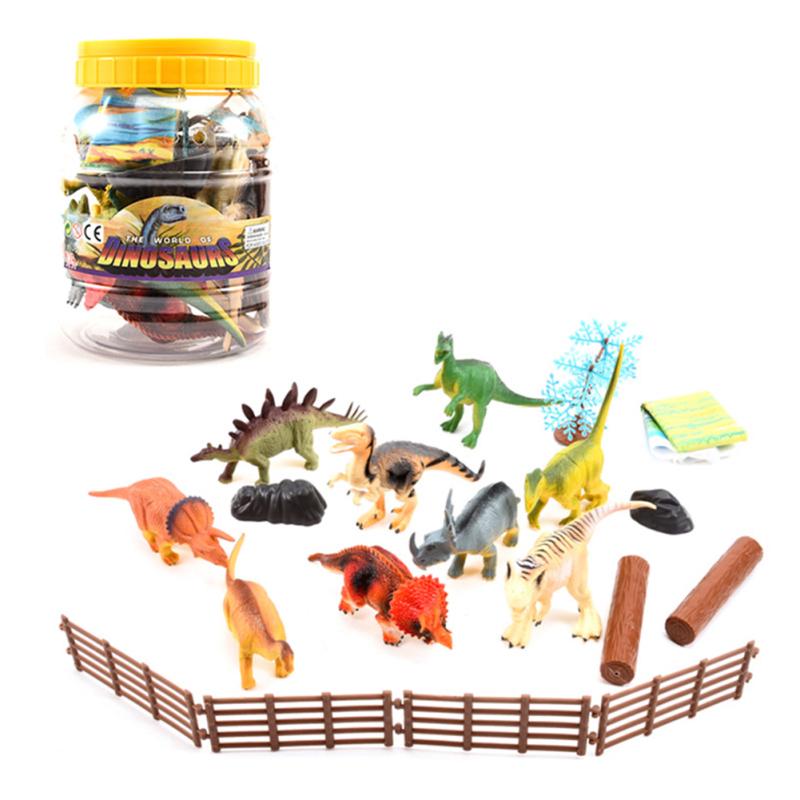 18 Pcs/Set Children Simulate Dinosaur World Tyrannosaurus Dragon Dinosaur Toys Model Animal