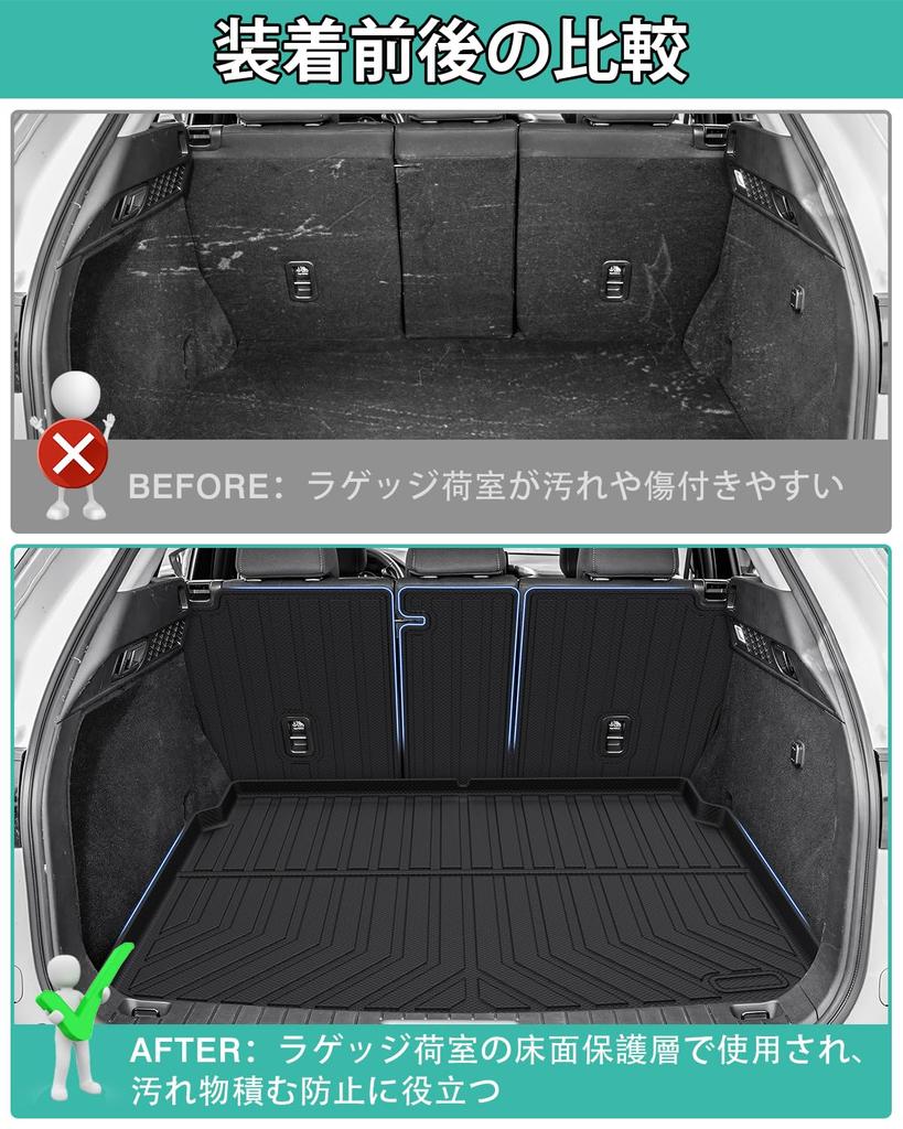 Mixsuper 3D Luggage Mat for the New Mazda September 2022 3D Cargo Trunk Specific 3D Molded Cargo TPE Luggage CX60 Easy Set CX-60 (KH Series, -