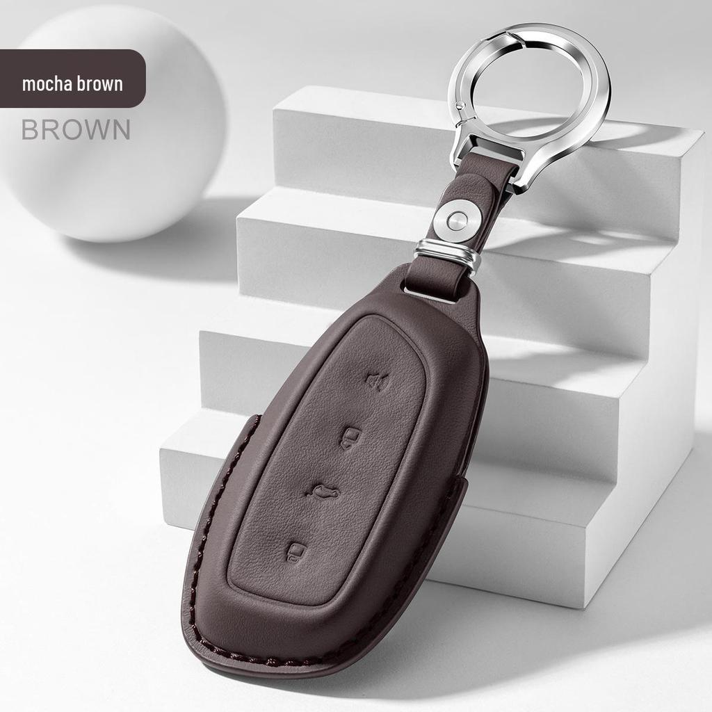 New Generation Haval Big Dog Key Case: Genuine Leather Key Holder for Xiaolong Max, Menglong, New Energy H9, H5