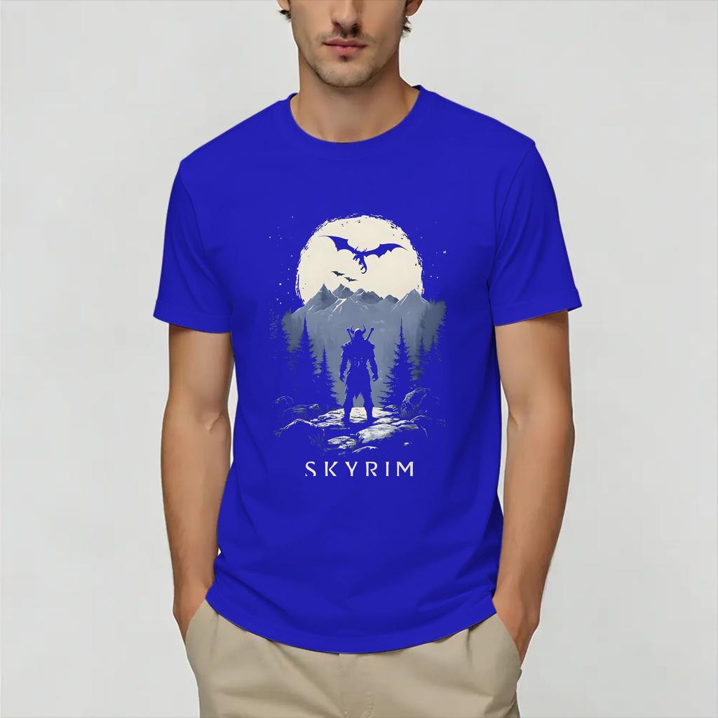 Humor Skyrim You are Finally Awake TShirts for Unisex Crewneck Pure Cotton T Shirts Short Sleeve Tees Summer Clothing