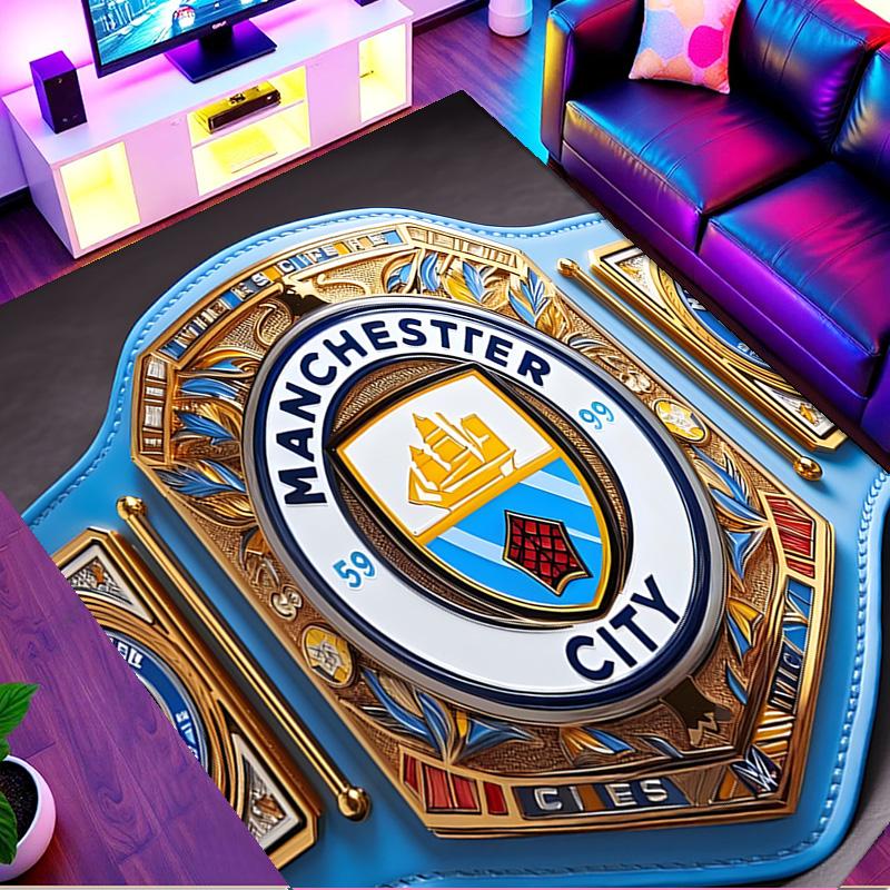 Manchester Football FC Print Rug, Washable Floor Carpet, For Entryway Dorm Laundry Room Office Study, Home Decor Birthday Christmas Gift