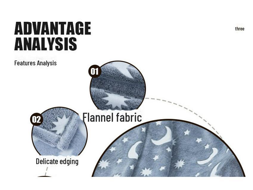 Double-Sided Flannel Luminous Air Conditioning Blanket