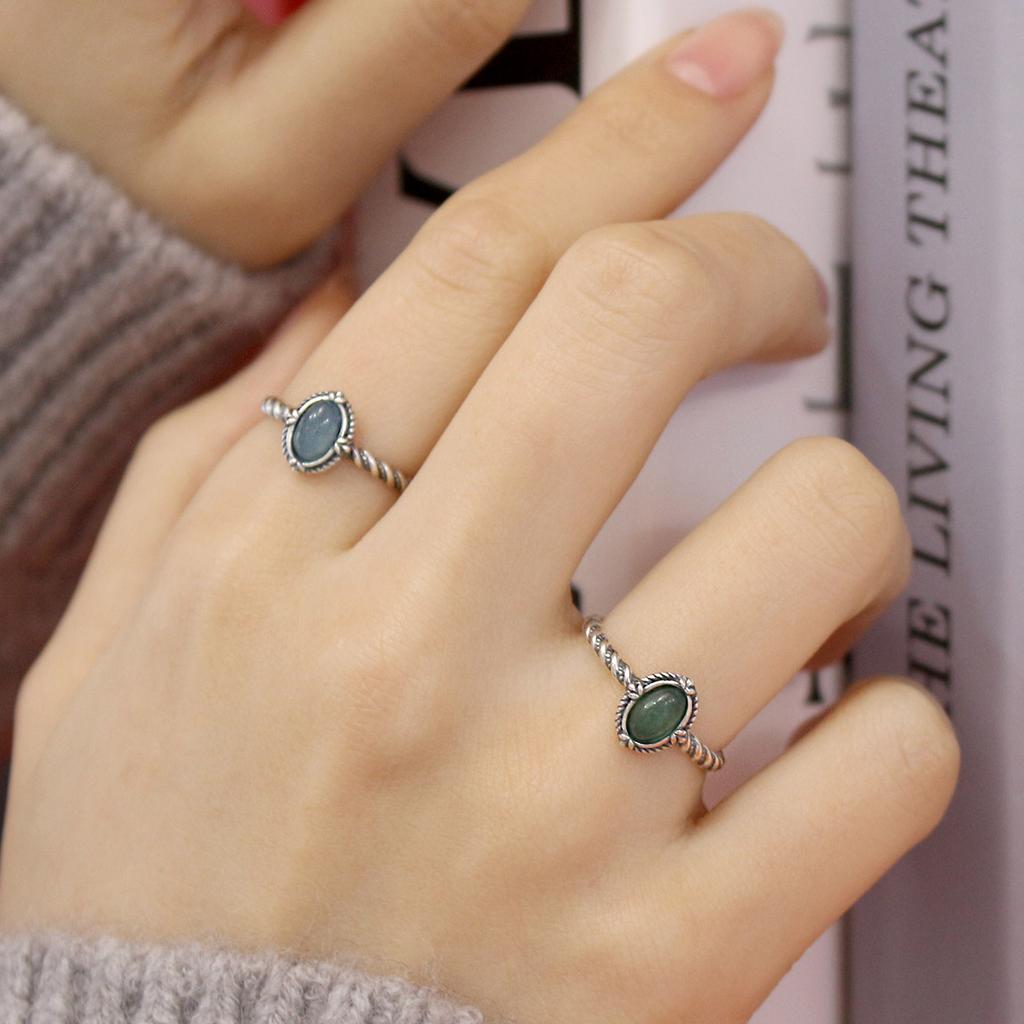 47Bag 925 Silver Antique Gemstone Ring Ringo