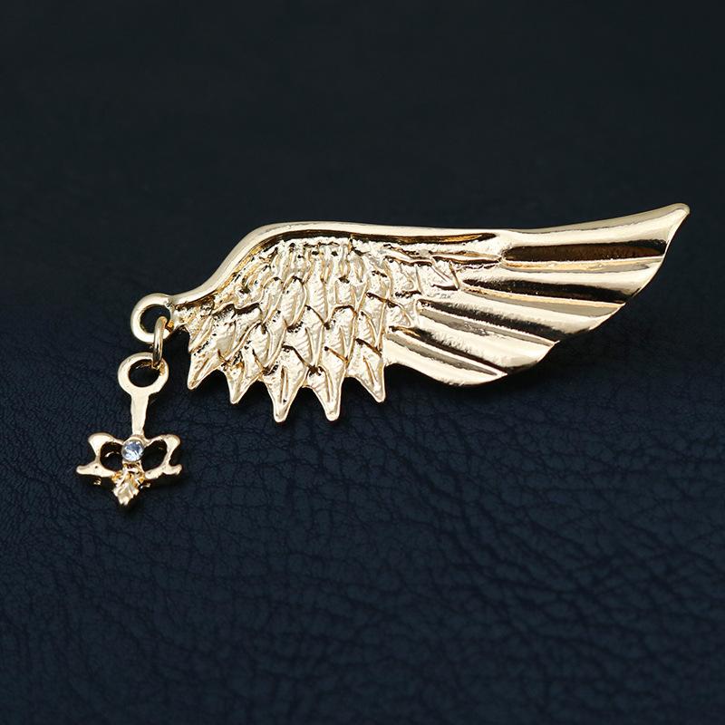 Angel Brooch Chain Accessories Men'S Women'S Suit Suit Shirt Temperament Collar Pin Collar Buckle Brooch Pin Accessories