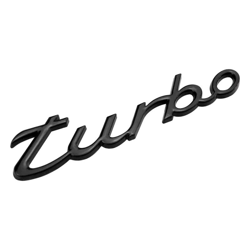 3D Metal Turbo Letters Rear Trunk Front Grille Hood Emblem Badge Sticker Universal For Mazda Hyundai BMW Honda KIA Mitsubishi Wcgvh11