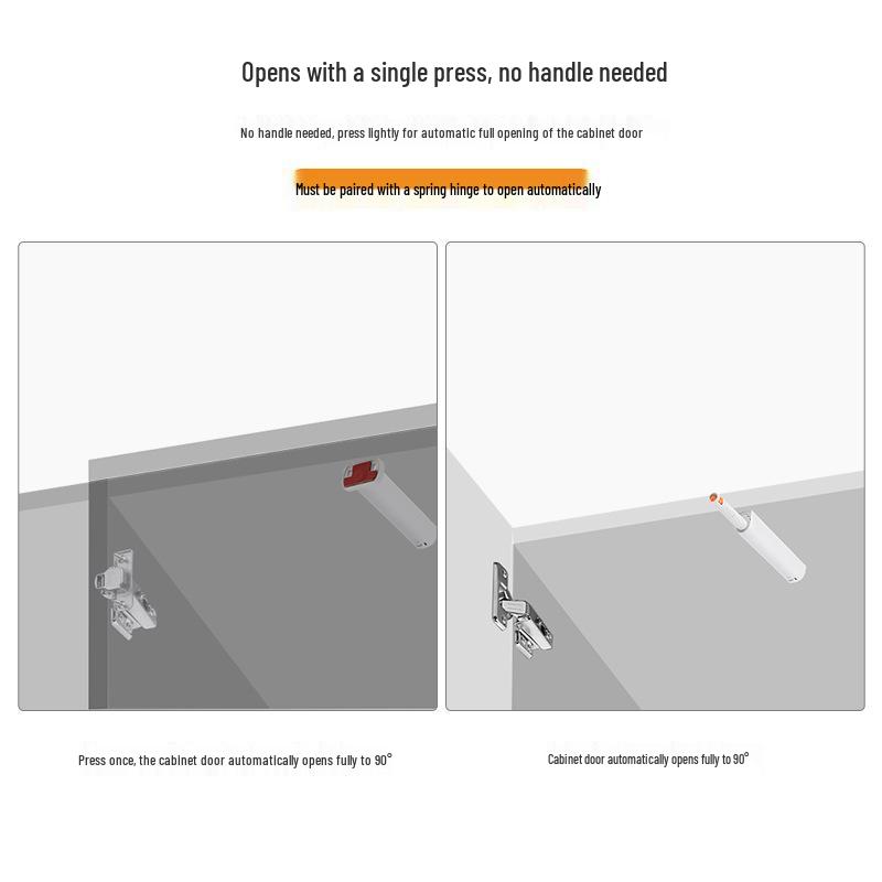 Self-Locking Recessed Door Stopper with Spring-Back Mechanism