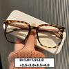 New Retro Reading Glasses For Women Fashion Luxury Blue Light Blocking Presbyopia Transparent Wooden Templets Far Sight Glasses