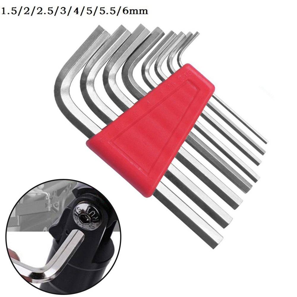 Short Arm Wrench Set Power Tool Accessory DIY Wrench Kit Metric Hex Wrench Set Tight Space Access 8 Different Sizes