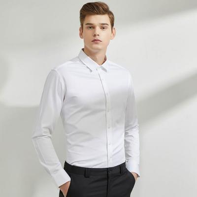 Herren Frühling Herbst Hemd Umlegekragen Reine Farbe Lange Ärmel Einreihig Formelle Strickjacke Büro Business Top
