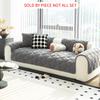 Winter Plush Sofa Cushion Grid Pattern Batted Sofa Pad Non-Slip Home Protection Sofa Cover for Living Room, Office