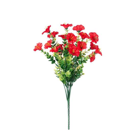 Artificial Morning Glory Flowers for Outdoor UV Resistant Faux Plastic Plants for Home Planter Porch Yard Window Decor