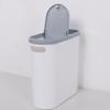10L Press Can-Type Bathroom Trash Can - Space-Saving Gap Design, Sleek Garbage Bin with Lid - Essential Home Cleaning Tool