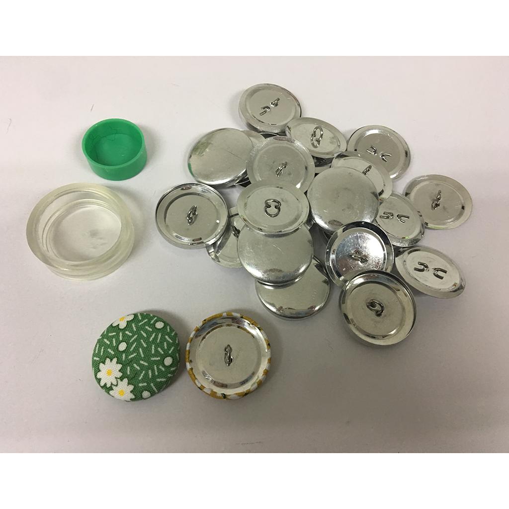 20 Pcs DIY Buttons With Loop Blank Back Cover