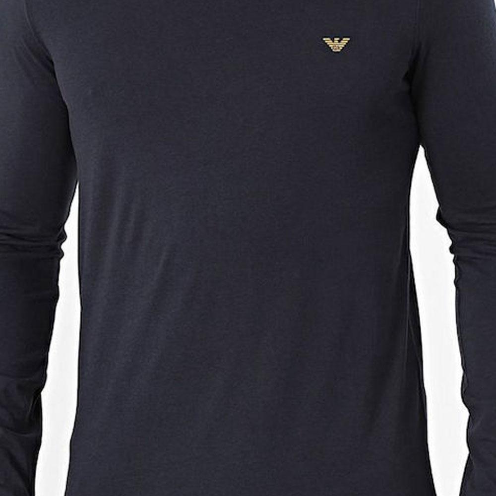 EMPORIO ARMANI T-Shirts Men's Marine Blue Crew Neck Moderate 111653-3F722-0135