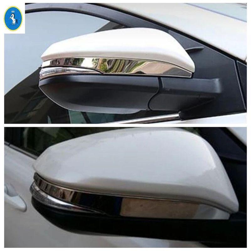 Für Toyota RAV4 RAV 4 2014 - 2018 Auto Seitenrückspiegelabdeckung Leistenverkleidung Abdeckung Verkleidung Edelstahl Zubehör Exterieur Kit
