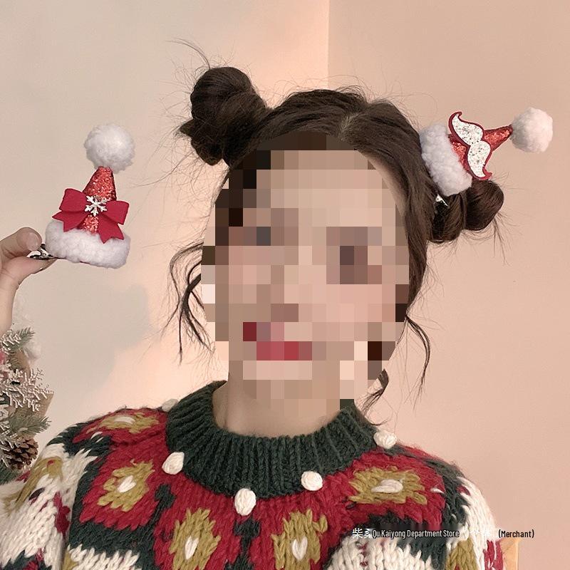 Святкові Аксесуари для Волосся - Різдвяні Затискачі, Капелюшки, Шпильки та Обручі з Рогами для Дітей та Дорослих