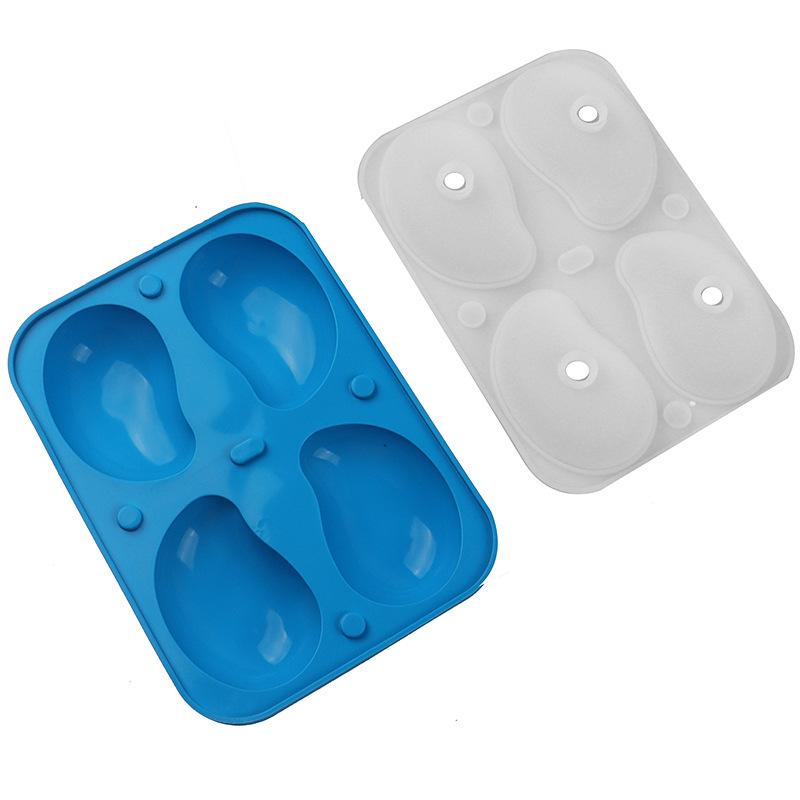 1Pc 4-Cavity 3D Mango Silicone Mousse Mold Easy Release Chocolate Mold Pudding DIY Baking Mould Kitchen Gadgets