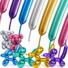 260 Long Balloons with Pump 100PCS Multicolored Latex Long Shiny Balloon To Twisting Flowers Animals for Birthday Party Anniversary Wedding&Festivals