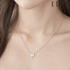 White Cubic Heart Necklace Elbrnn182