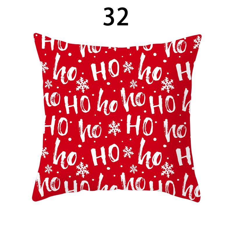 40 Colors Sofa Pillowcase Red Square Snowflake Christmas Home&Living New Year Fashion
