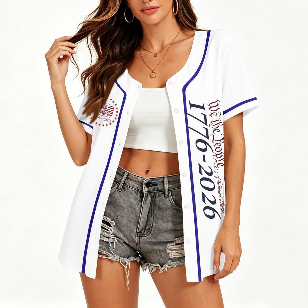 Unisex Baseball-Trikot mit Knopfleiste, bedrucktem Text und Grafikdesign, leichte Freizeit-Sportbekleidung für Erwachsene