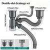 Anti-odor Double Sink Tube Stainless Steel Deodorizing Drain Pipe Kitchen Sink Drain  Dishwasher