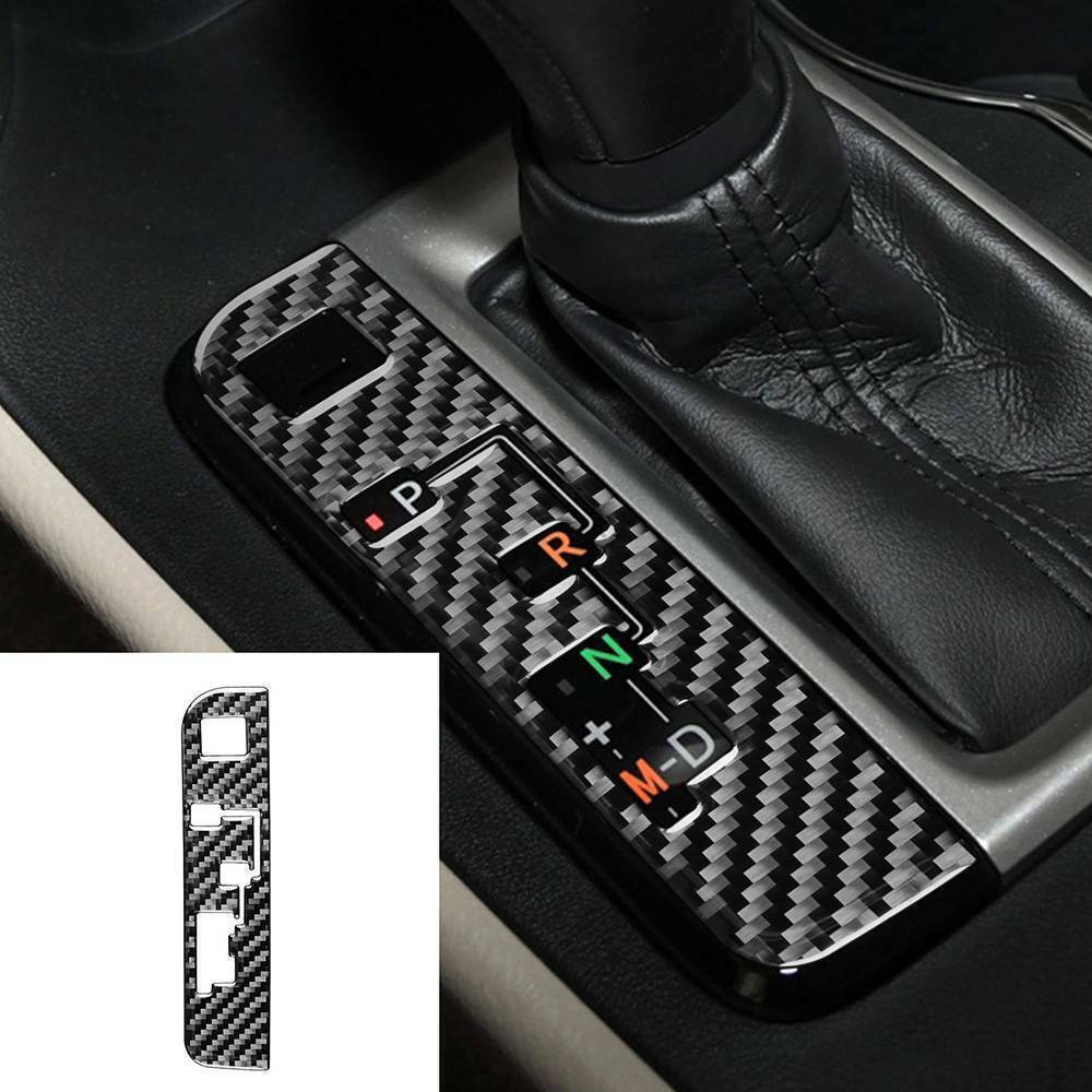 Carbon Fiber Gear Shift Frame Cover Trim Fit For LHD Toyota Highlander 2014-2019