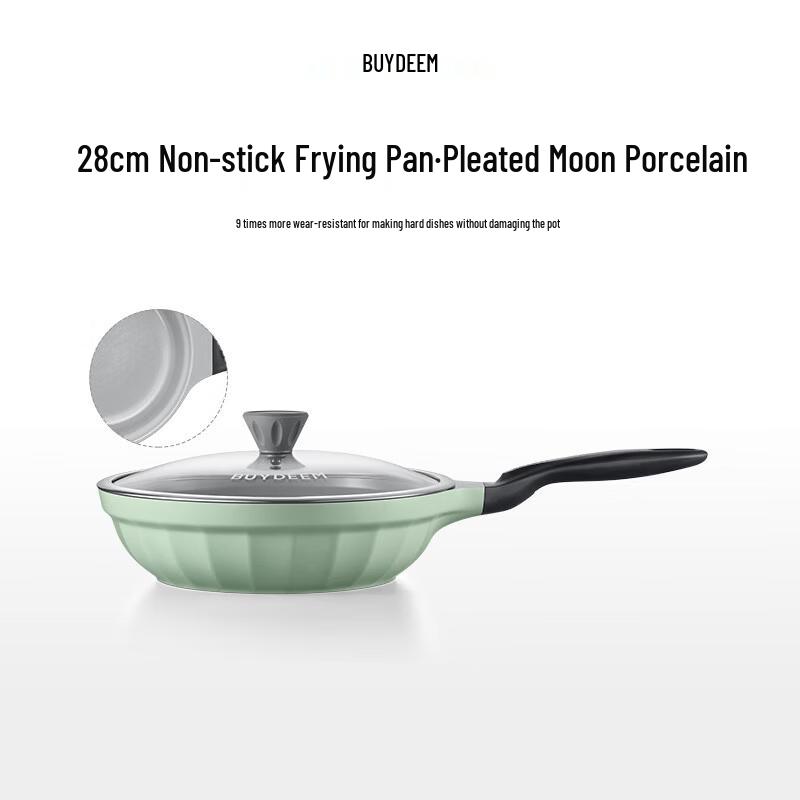 Buydeem Moon Porcelain Non-Stick Ceramic Frying Pan