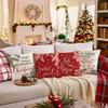 New Christmas Text Pillow Cover Snowflake Slogan Living Room Seat Decoration Cushion Cover Bedside Pillow