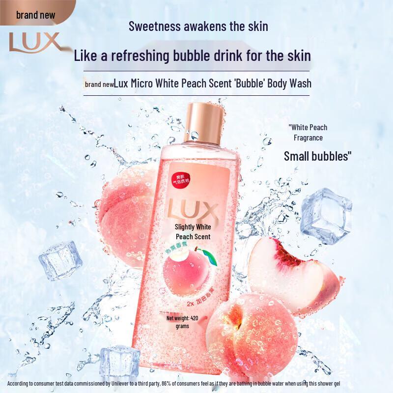 Lux White Peach Fragrance Shower Gel (12x420g Case)