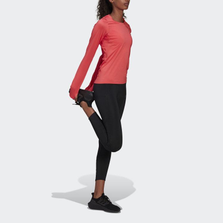 Adidas 7/8 Solid Color Leggings with Logo Women Bottoms Black HB9243