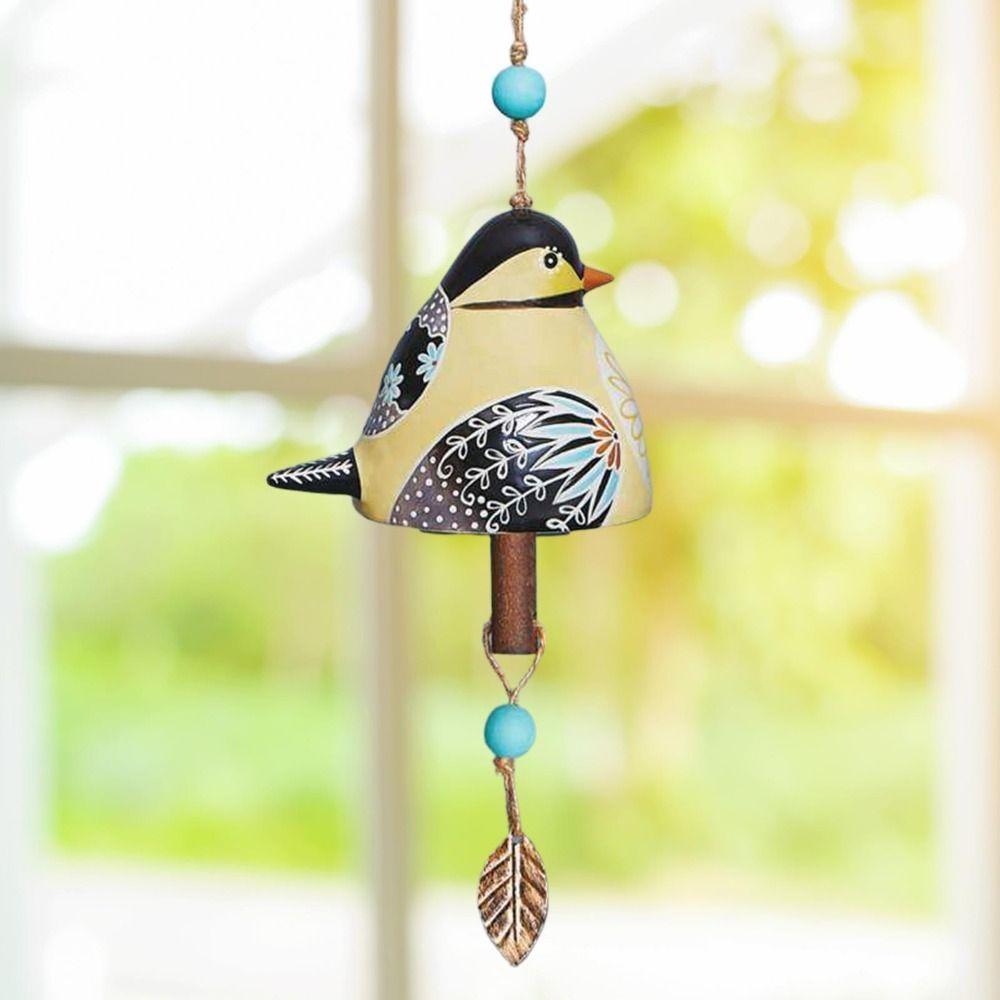Exquisite Painted Bird Song Bell Hand Painted Hanging Ornaments Wind Chime  Door Decoration