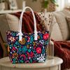 Christmas Pattern Tote Bag Fashion Portable Daily Use Casual Shoulder Bag for Women Outdoor Shopping