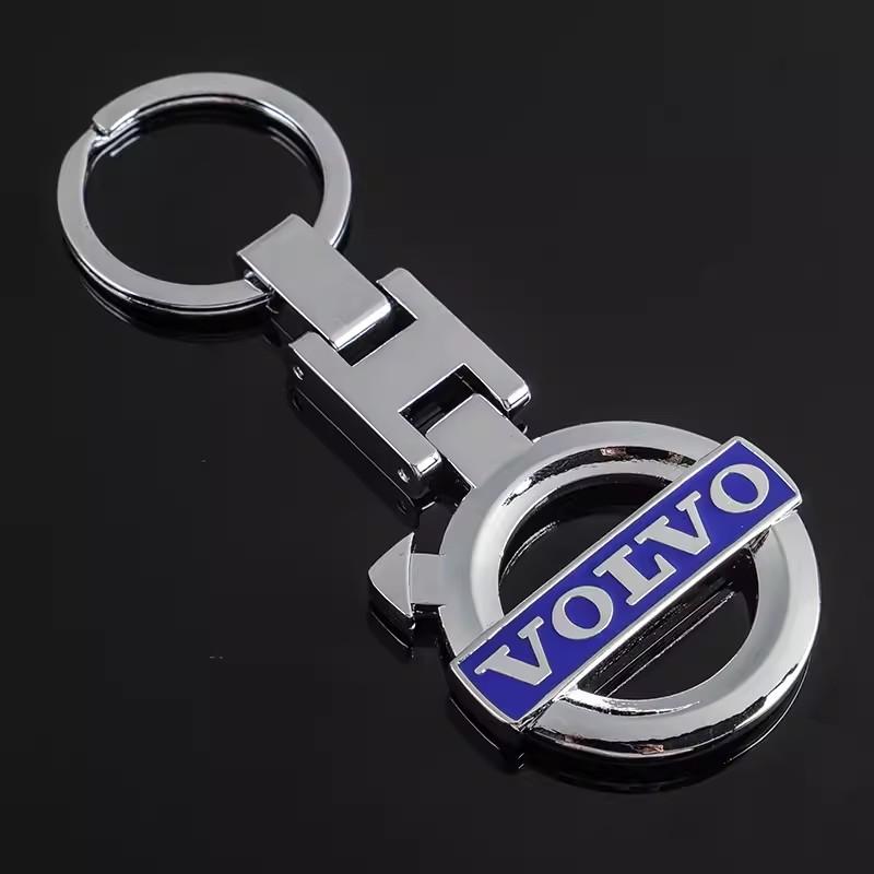 Breloczek do kluczy z emblematem samochodu Akcesoria do stylizacji pierścienia na klucze Dla Volvo V90 V60 V40 XC90 XC60 S60 S90 C30 V50 V70 XC40 S80 T6 EX30 EX90 EM90