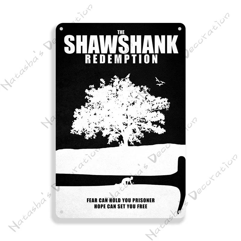 1994 American Movie The Shawshank Redemption Wall Plate Vintage Metal Plaque Metal Tin Sign Home Club Metal Signs Wall Decor