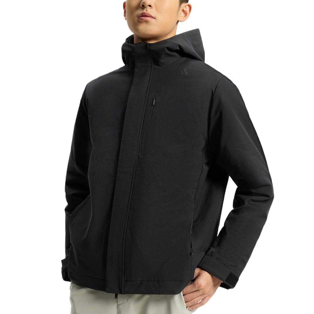 adidas Solotex Textured Warm Solid Color Hooded Zip Jacket Men Jackets KG0826