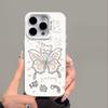 Butterfly puppy applies to Apple 11promax11 mobile phone case 11iphone11 cartoon 11 colored silver 11xr11xs