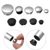 10Pcs New Stainless Steel Plug Head End Caps Plugging Cover Furniture Leg Plug Round Pipe Tube Blanking End Cap Bung