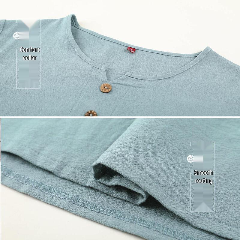 Yuzhaolin Women's Pure Cotton Short Sleeve Summer Blouse