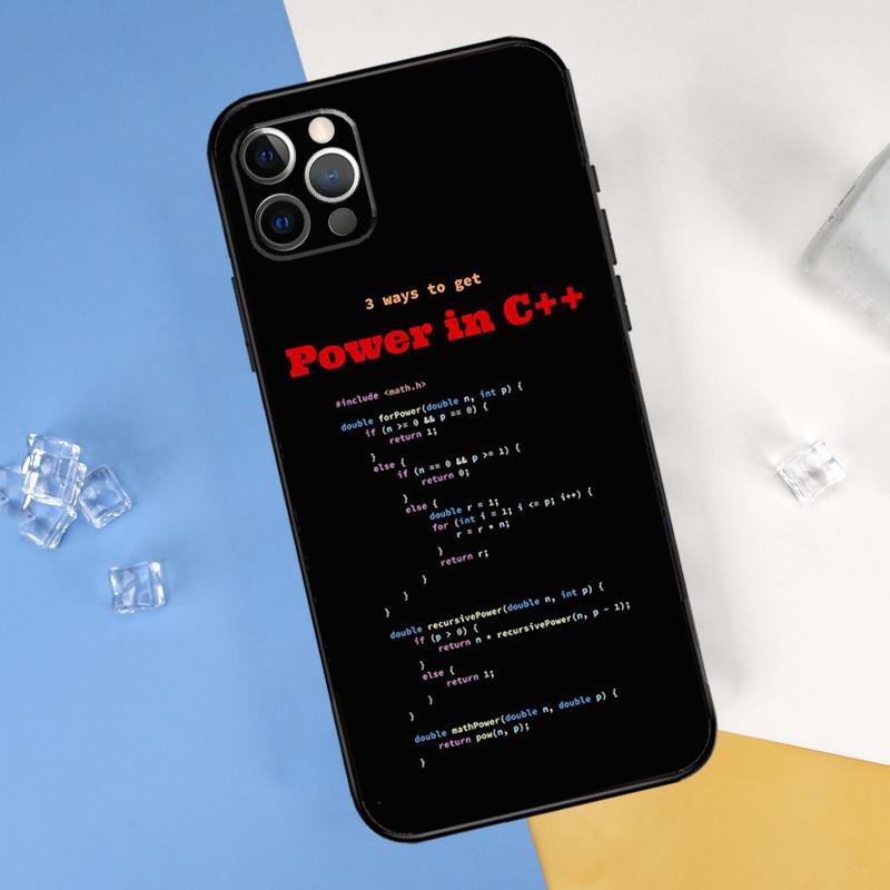 Programming Languages Phone Case For iPhone 16 15 11 12 13 14 Pro Max Mini Cover For iPhone 16 15 X XS Max XR Plus Coque